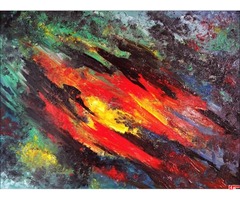 Kompozycja Abstrakcyjna – sprzedam obraz olejny na płótnie